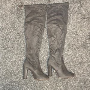 Suede over the knee boots